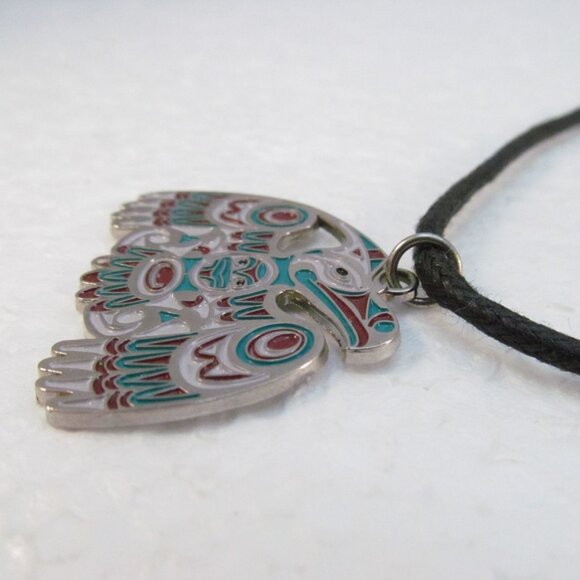Joe Wilson Raven the Cultural Hero Pendant Necklace with Black Cord Canada - Picture 7 of 12
